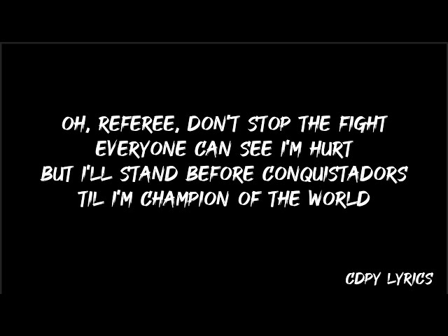 Coldplay - Champion of the world (Lyrics) class=