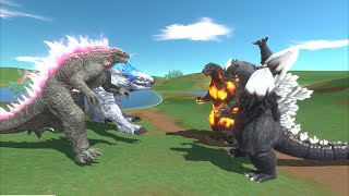 Will Shimo x Evolved Godzilla destroy All ModTT Godzilla ? - Animal Revolt Battle Simulator