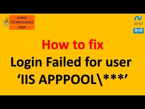 FIXED Error Login Failed for user IIS APPPOOL\