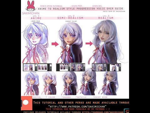 Sakimichan's anime to realism voice over tutorial
