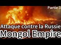 Attaque contre la russielinvasion mongole de loccident tonnerre dans la neigela chute de moscou