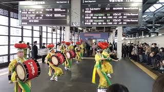 東北新幹線八戸駅延伸20周年記念さんさ踊り@JR東日本盛岡駅