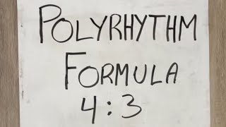 The Polyrhythm Formula on #drums