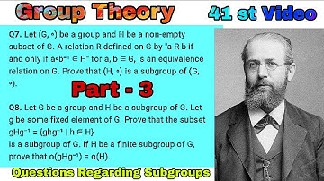 Questions Regarding Subgroups | Part - 3 | #subgroup #grouptheory #maths 