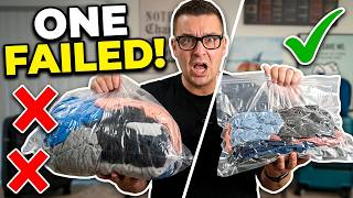 Testing 4 Travel Vacuum Bags One FAILED Completely