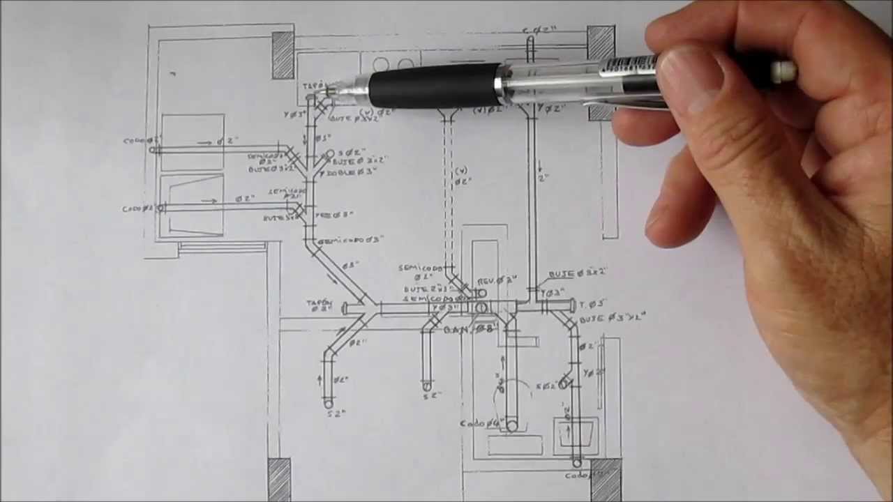 INSTALACIONES SANITARIAS EJEMPO 2 - YouTube diagrama arana 