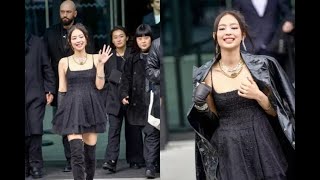 BLACKPINK’s Jennie arriving at the Chanel show in Paris Fashion Week