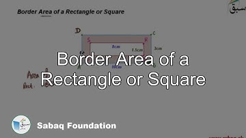 Border Area of a Rectangle or Square, Math Lecture | Sabaq.pk
