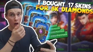 Opening A LOT of EPIC Skin GiftPacks in Mobile Legends 8k Diamonds! screenshot 5