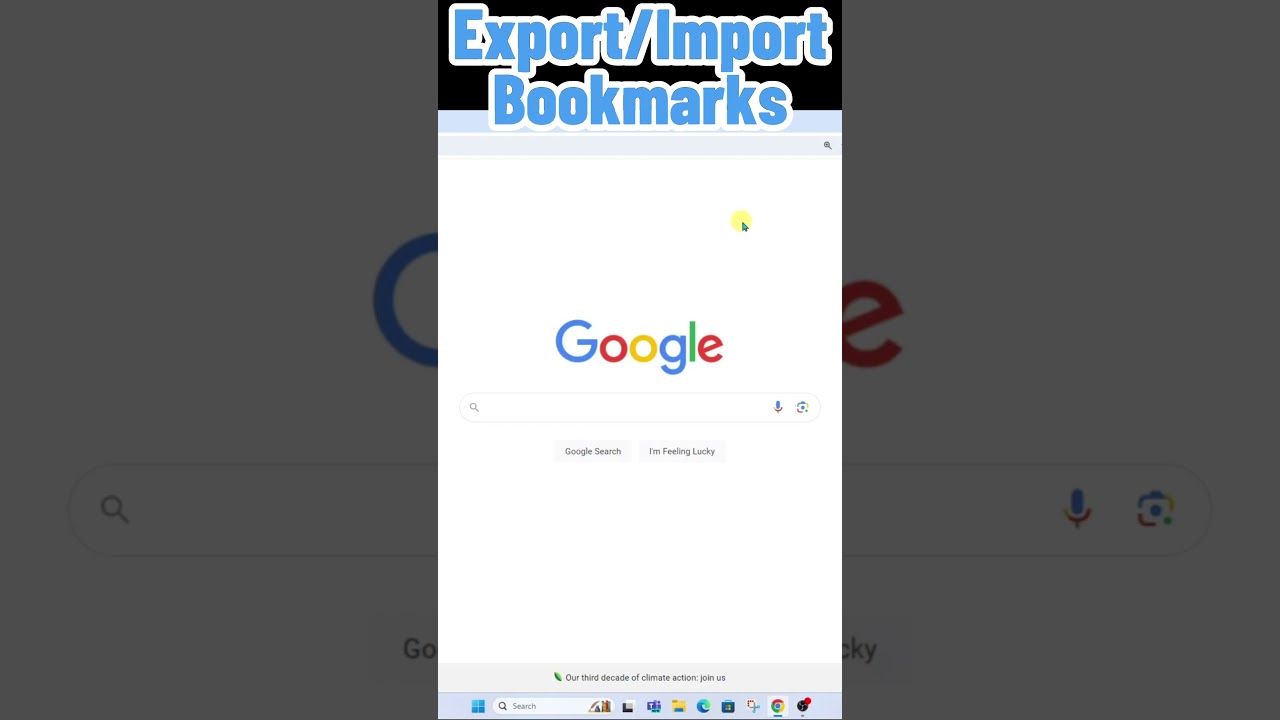 Export/Import Chrome Bookmarks