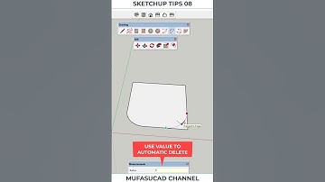 Sketchup Tips 08 Fast Fillet Sketch #Shorts