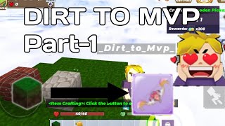Trading Dirt to MVP item in Skyblock Blockman GO
