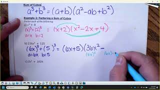 HA2 3-6 Notes (sum and difference of cubes)