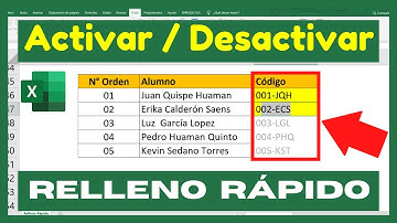 COMO ACTIVAR / DESACTIVAR LA OPCIÓN DE RELLENO RÁPIDO EN EXCEL🤔