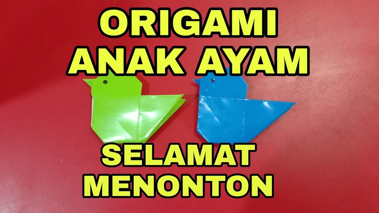 Cara Membuat Origami Anak Ayam, Origami Binatang itik ayam YouTube