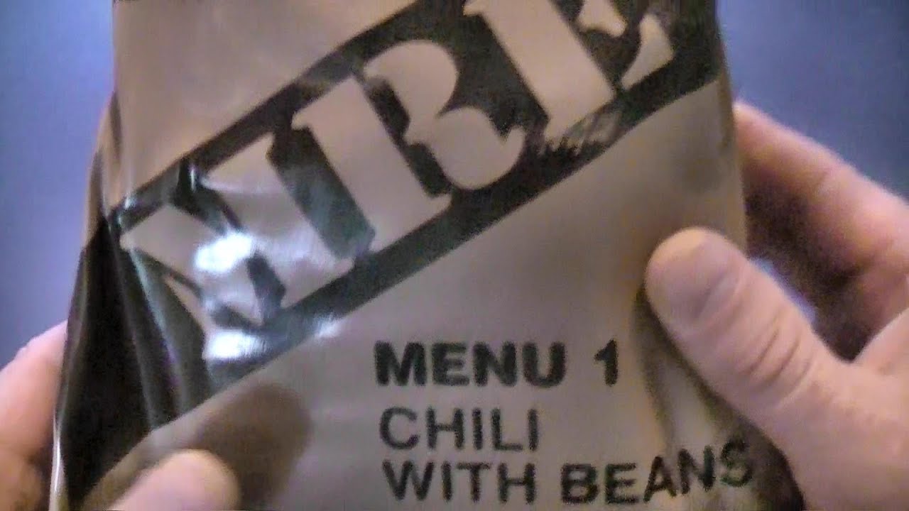 MRE Review Menu 1 Chili with Beans (2012) YouTube
