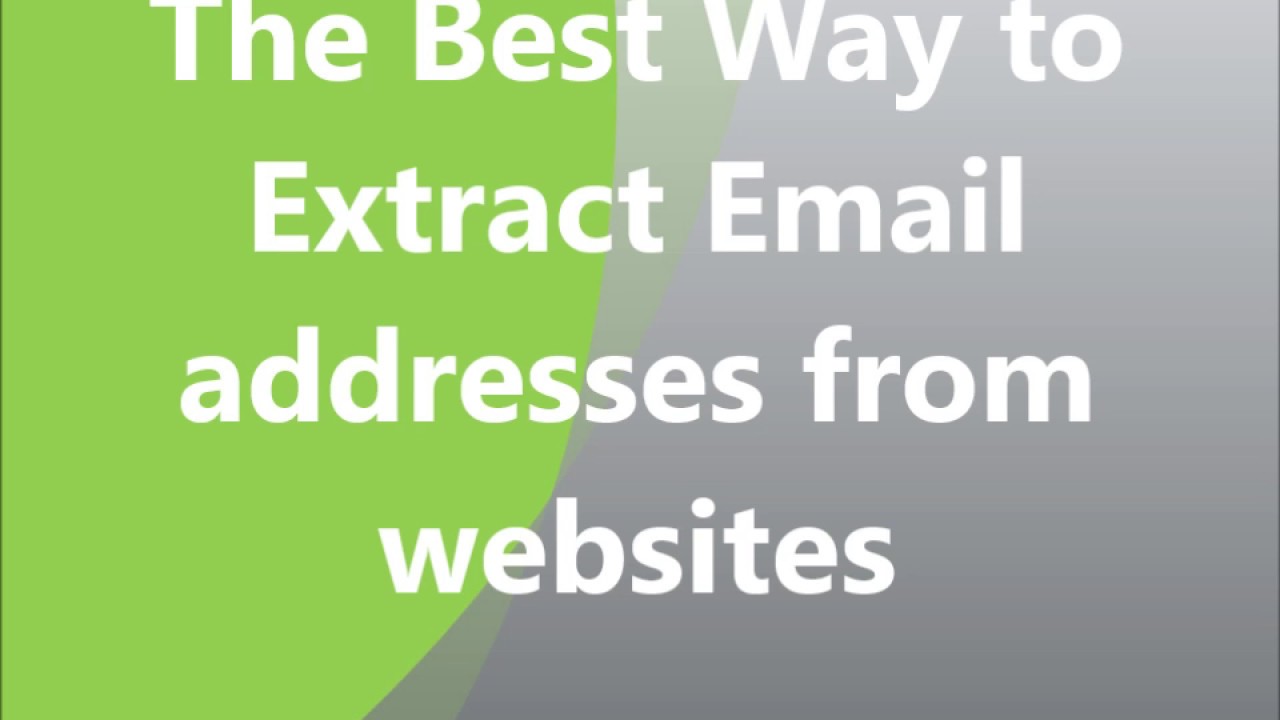 free email extractor from website