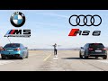 Drag race bmw m5 f90 comp vs  700hp audi rs6 avant