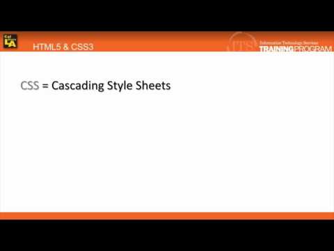 1.1 HTML5 and CSS3: Introduction