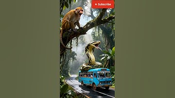 Monkey God Awakens: Hanuman Vs Giant Snake Adventure #ai #public #viral #shorts #monkey #vs