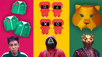 ORIGAMI PAPER SOLDIER | SQUID GAME SOLDIER | HOW TO MAKE PAPER SOLDIER AND SQUID GAME PAPER TOYS