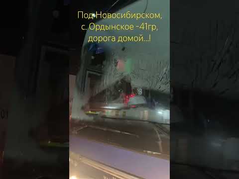 Видео: Под Новосибирском, село Ордынское -41гр, дорога домой….!