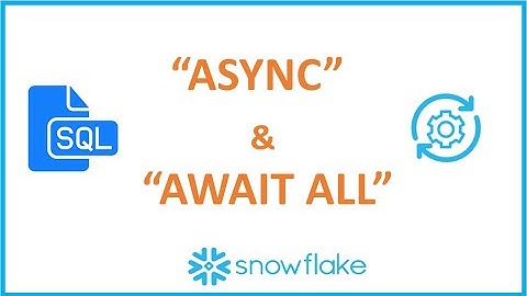 Snowflake Data engineering: "ASYNC" and "AWAIT ALL"