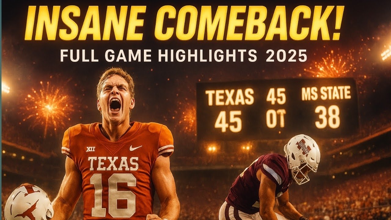 Texas vs Mississippi State FULL GAME HIGHLIGHTS | Arch Manning’s INSANE ...