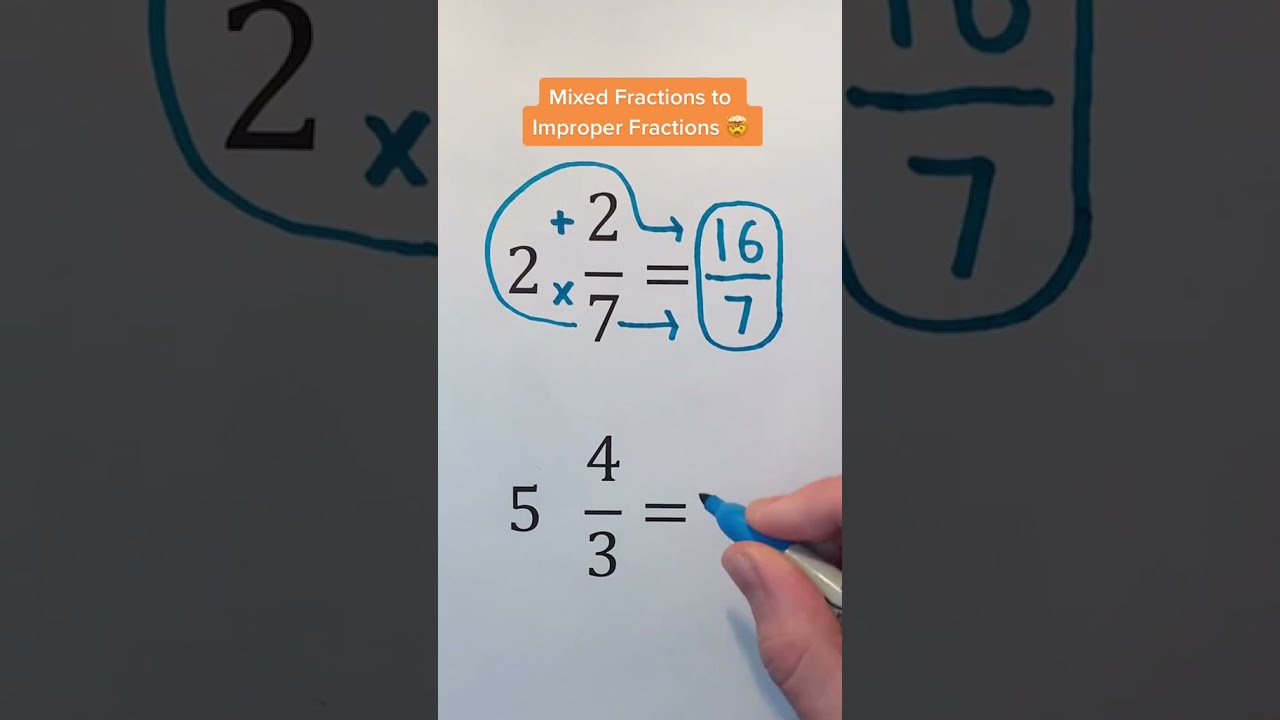 How To Convert Mixed Fraction Into Improper 