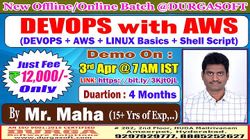 DEVOPS with AWS Offline/Online Training @ DURGASOFT