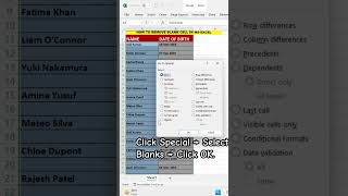 How to Remove Blank Cells and Shift Data Up in Excel– Quick Trick |#exceltutorial #exceltricks