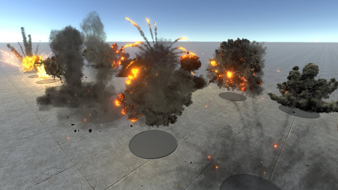 Update 1.11 for HQ Realistic explosions | Demo for Asset Store - YouTube