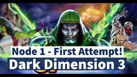 Dark Dimension 3: Node 1 - First Time Attempt | DD3 Playthrough | Marvel Strike Force - Free to Play