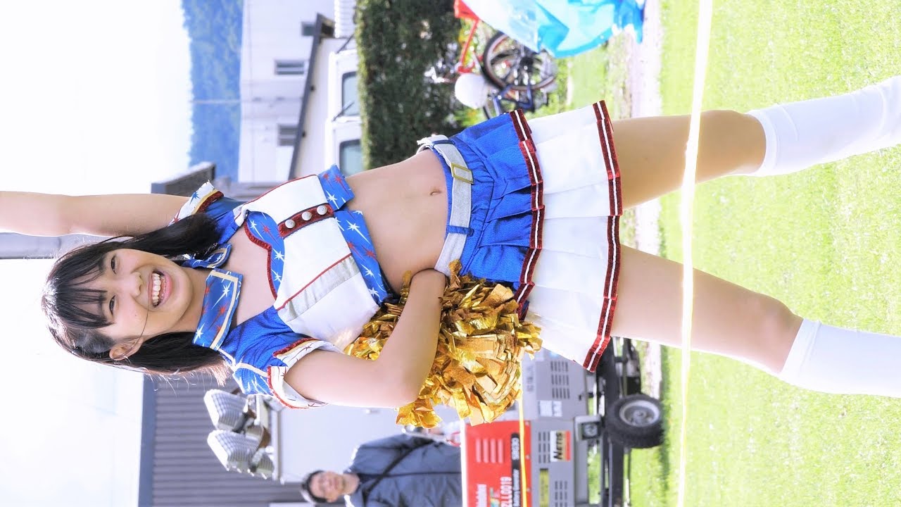 ［4K60p／縦］ファイターズガール☆西崎 光 (ひかる)「♪ ファイターズ讃歌」【北海道日本ハムファイターズ】2020 チアリーダー ／ 北海道＊雨竜町（2019.08.25）