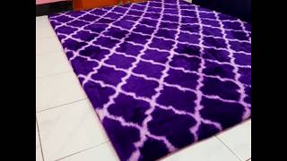 KARPET BULU RASFUR RAFSUR MOTIF PANJANG 150CM LEBAR 100CM TEBAL3.5CM