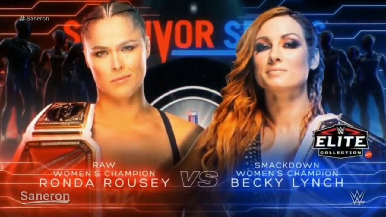 Ronda Rousey Vs Becky Lynch Wwe Survivor Series 2018 Official Match Card