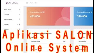 Aplikasi Salon web base online system screenshot 2