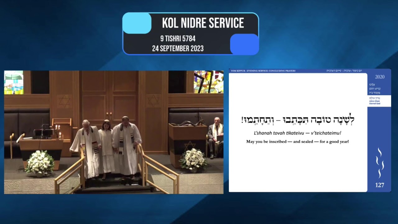 Temple Solel Kol Nidre Service YouTube