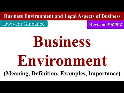 define business environment and its importance