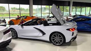 2023 Ceramic Matrix Gray Corvette Stingray Convetible top operation
