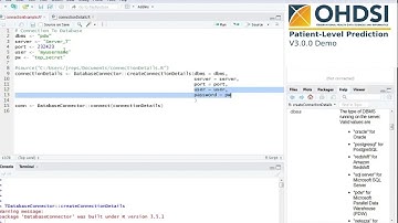 OHDSI PatientLevelPrediction Setting Up Database Connection