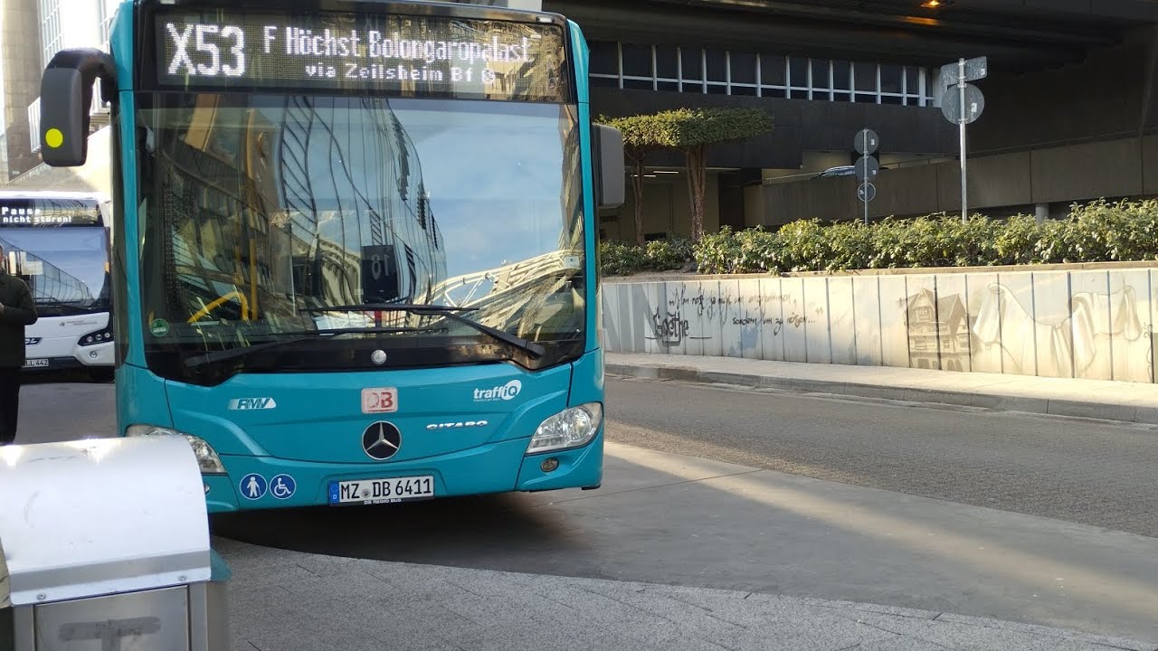 Xbusmitfahrt (DB Regio Bus) X53 von: Höchst Bf - FFM Flughafen/Airport [+Alte Ansagen](330 Abo)