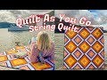 make a quilt as you go quilt from start to finish (free pattern + full tutorial, beginner friendly)