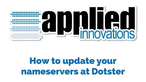 How to update your nameservers at Dotster