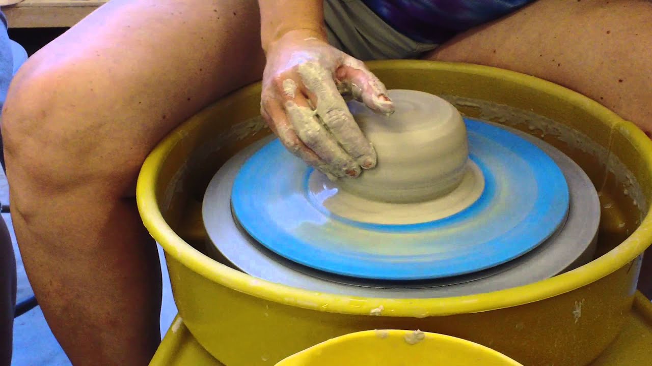 MAH00265.gina mars how to center clay on potters wheel - YouTube