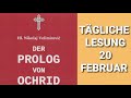 Der Prolog von Ohrid vom 20. Februar (4./5. März)