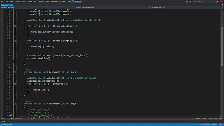 C# Threads(9): Solution to Race Condition Using AutoResetEvent