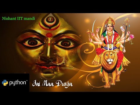 Create Maa Durga face By Using Python Code | आप सभी को नवरात्रि की हार्दिक शुभकामनाये