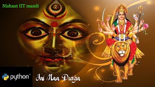 Create Maa Durga face By Using Python Code | आप सभी को नवरात्रि की हार्दिक शुभकामनाये