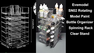 Evemodel Acrylic Model Paint Organizer Pigment Bottle Spinning Rack Stand Rotatable Holder Sn02